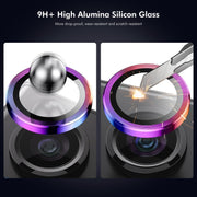 For iPhone 16 Pro / 16 Pro Max ENKAY Hat-Prince AR 9H Rear Lens Aluminium Alloy Tempered Glass Film(Black)