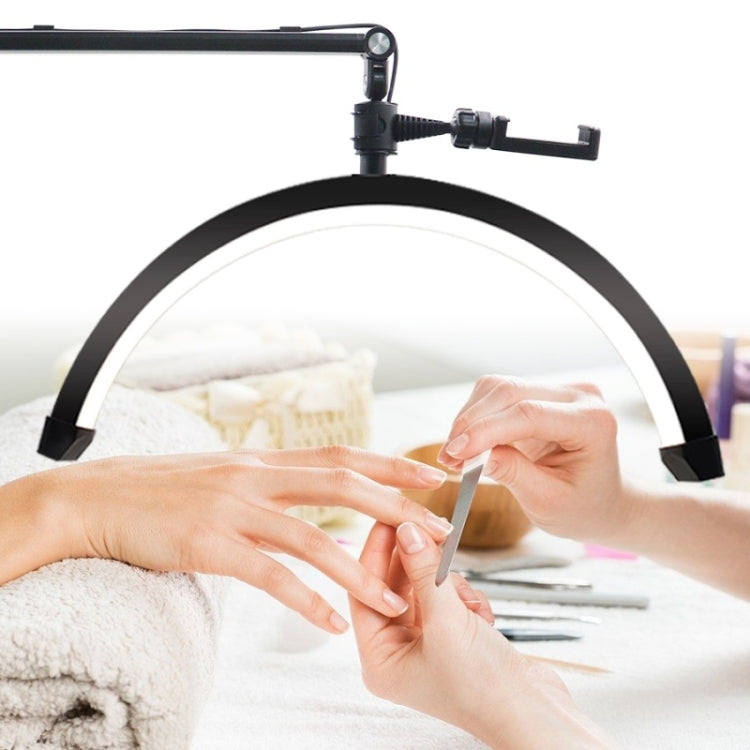 D-M30X 23 inch Half Moon Shape Beauty Manicure Lamp Curved Fill Light, Plug:EU Plug
