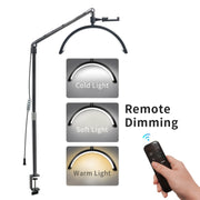 D-M30X 23 inch Half Moon Shape Beauty Manicure Lamp Curved Fill Light, Plug:EU Plug