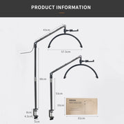 D-M30X 23 inch Half Moon Shape Beauty Manicure Lamp Curved Fill Light, Plug:EU Plug