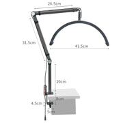 HD-M3X Pro 16 inch Adjustable Brightness Beauty Light Half Moon Light Eyelash Tech Lamp, Plug:AU Plug(White)