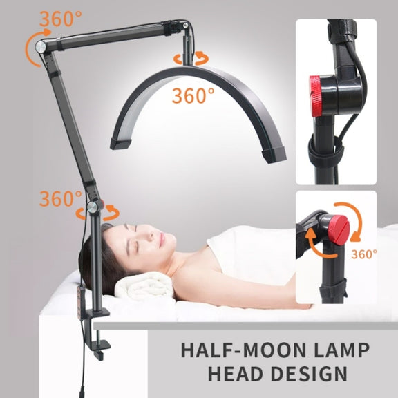 HD-M3X Pro 16 inch Adjustable Brightness Beauty Light Half Moon Light Eyelash Tech Lamp, Plug:UK Plug(White)