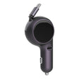 K2 With 60W Type-C Retractable Cable Type-C Port Phone Fast Charging Adapter Car Charger - Car Charger by PMC TechLife | Online Shopping South Africa | PMC TechLife | Buy Now Pay Later Mobicred
