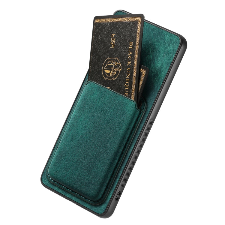 For Huawei Pura 70 Retro Leather Card Bag Magnetic Phone Case(Green)