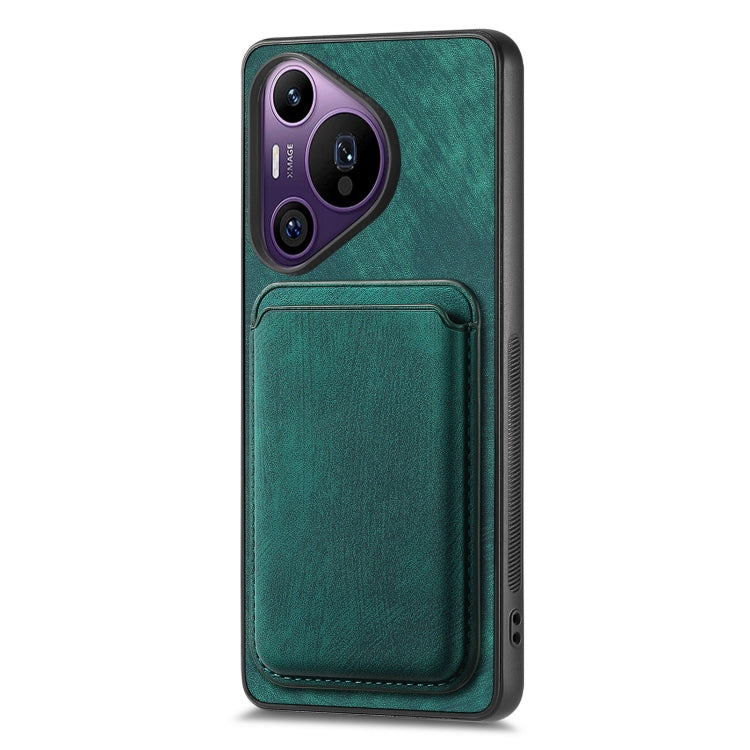 For Huawei Pura 70 Pro Retro Leather Card Bag Magnetic Phone Case(Green)