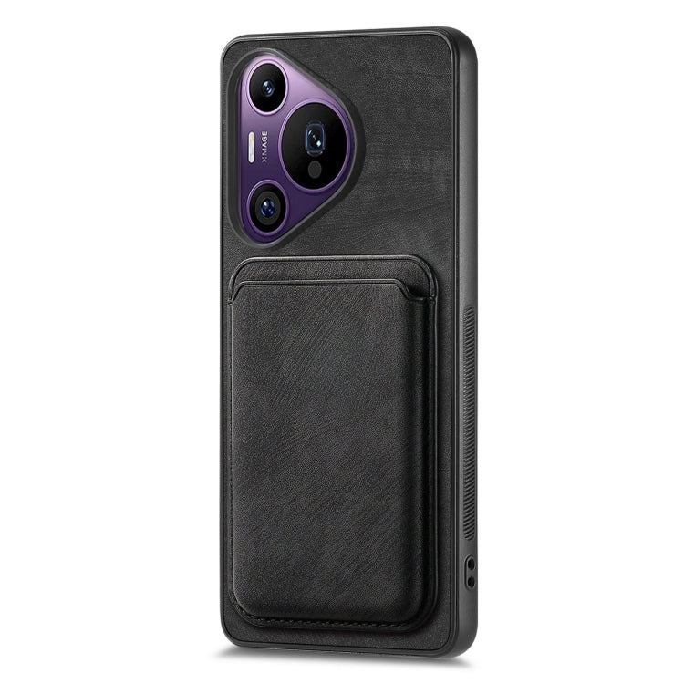 For Huawei Pura 70 Pro+ Retro Leather Card Bag Magnetic Phone Case(Black)