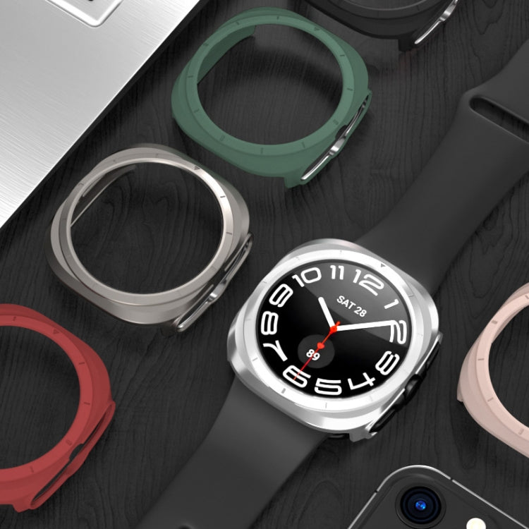 For Samsung Galaxy Watch Ultra 47mm Hollowed PC Watch Protective Case(Red)