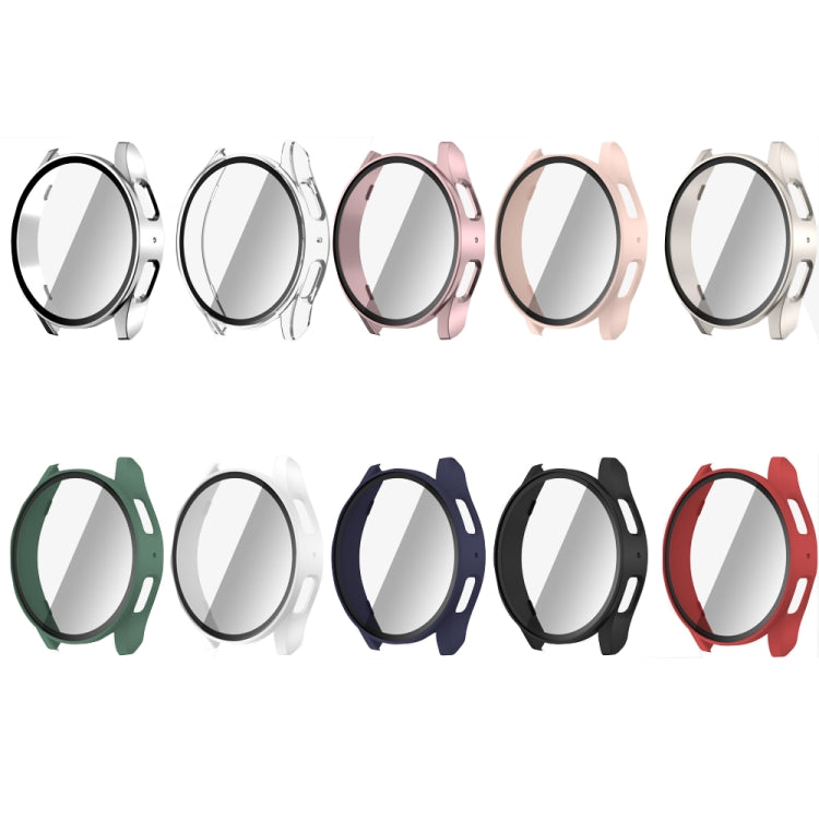 For Samsun Galaxy Watch 7 40mm PC + Tempered Film Integrated Watch Protective Case(Red)