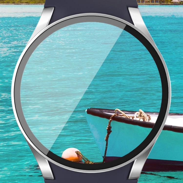 For Samsun Galaxy Watch 7 44mm PC + Tempered Film Integrated Watch Protective Case(Red)