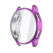 For Samsun Galaxy Watch 7 44mm Full Coverage TPU Electroplated Watch Protective Case(Purple)