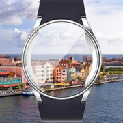 For Samsun Galaxy Watch 7 44mm Full Coverage TPU Electroplated Watch Protective Case(Cyan)