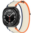 For Samsung Galaxy Watch Ultra 47mm Hook and Loop Fastener Loop Nylon Watch Band(Orange+Beige) - Watch Bands by PMC TechLife | Online Shopping South Africa | PMC TechLife | Buy Now Pay Later Mobicred