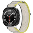 For Samsung Galaxy Watch Ultra 47mm Hook and Loop Fastener Loop Nylon Watch Band(Yellow+Gray) - Watch Bands by PMC TechLife | Online Shopping South Africa | PMC TechLife | Buy Now Pay Later Mobicred