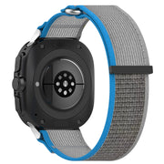 For Samsung Galaxy Watch Ultra 47mm Hook and Loop Fastener Loop Nylon Watch Band(Blue+Gray)