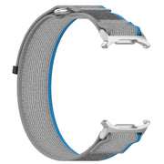 For Samsung Galaxy Watch Ultra 47mm Hook and Loop Fastener Loop Nylon Watch Band(Blue+Gray)
