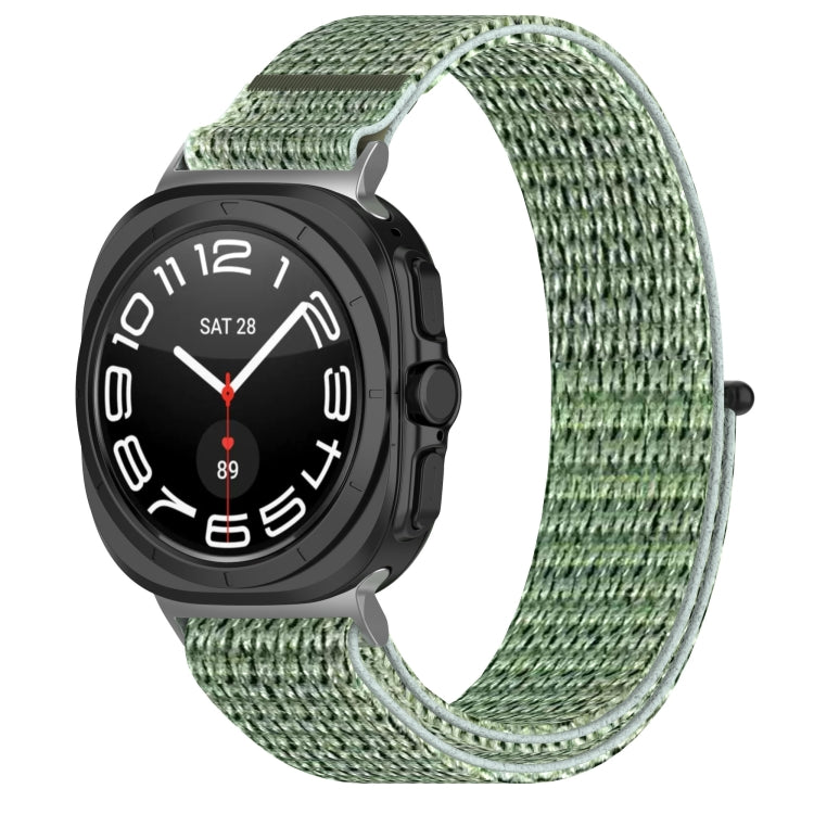 For Samsung Galaxy Watch Ultra 47mm Loop Nylon Hook and Loop Fastener Watch Band(Blue Ocean)