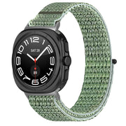 For Samsung Galaxy Watch Ultra 47mm Loop Nylon Hook and Loop Fastener Watch Band(Blue Ocean)