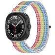 For Samsung Galaxy Watch Ultra 47mm Loop Nylon Hook and Loop Fastener Watch Band(Rainbow) - Watch Bands by PMC TechLife | Online Shopping South Africa | PMC TechLife | Buy Now Pay Later Mobicred