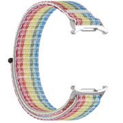 For Samsung Galaxy Watch Ultra 47mm Loop Nylon Hook and Loop Fastener Watch Band(Rainbow)
