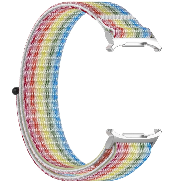 For Samsung Galaxy Watch Ultra 47mm Loop Nylon Hook and Loop Fastener Watch Band(Rainbow)
