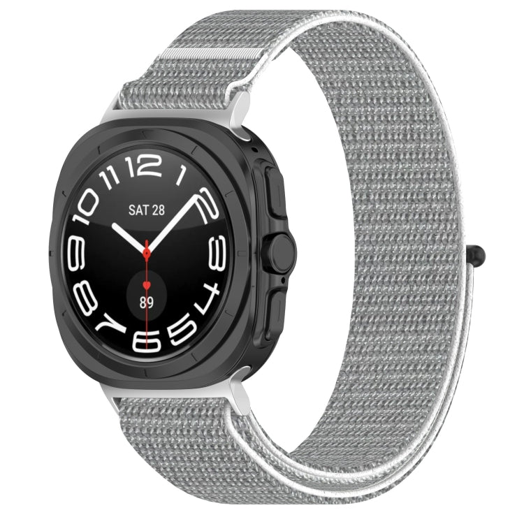 For Samsung Galaxy Watch Ultra 47mm Loop Nylon Hook and Loop Fastener Watch Band(Seashell Color)
