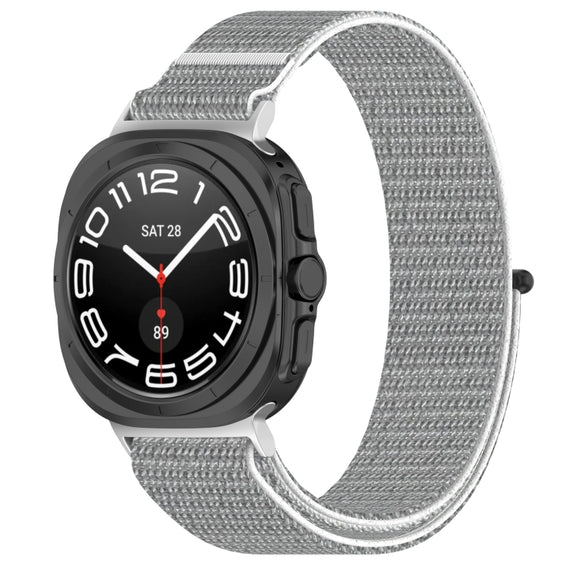 For Samsung Galaxy Watch Ultra 47mm Loop Nylon Hook and Loop Fastener Watch Band(Seashell Color)