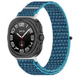 For Samsung Galaxy Watch Ultra 47mm Loop Nylon Hook and Loop Fastener Watch Band(Sea Blue) - Watch Bands by PMC TechLife | Online Shopping South Africa | PMC TechLife | Buy Now Pay Later Mobicred