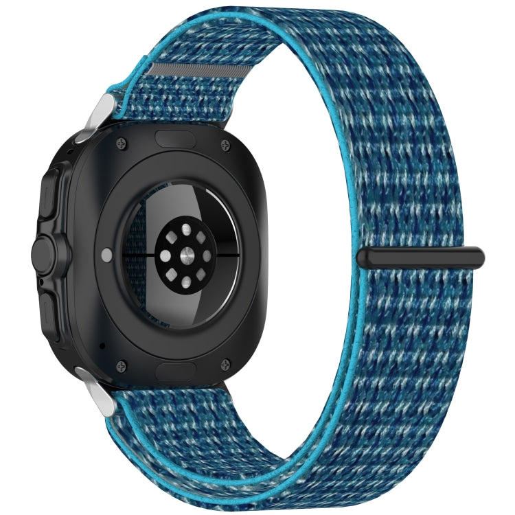 For Samsung Galaxy Watch Ultra 47mm Loop Nylon Hook and Loop Fastener Watch Band(Sea Blue)