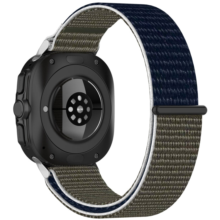 For Samsung Galaxy Watch Ultra 47mm Loop Nylon Hook and Loop Fastener Watch Band(Gray Blue)