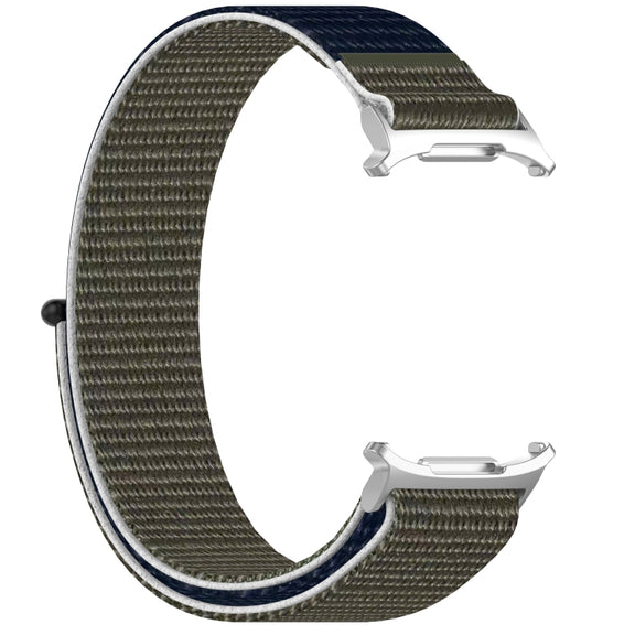 For Samsung Galaxy Watch Ultra 47mm Loop Nylon Hook and Loop Fastener Watch Band(Gray Blue)