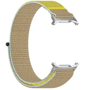 For Samsung Galaxy Watch Ultra 47mm Loop Nylon Hook and Loop Fastener Watch Band(Khaki Yellow)