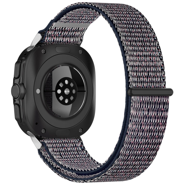 For Samsung Galaxy Watch Ultra 47mm Loop Nylon Hook and Loop Fastener Watch Band(Dark Blue)