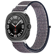 For Samsung Galaxy Watch Ultra 47mm Loop Nylon Hook and Loop Fastener Watch Band(Dark Blue)