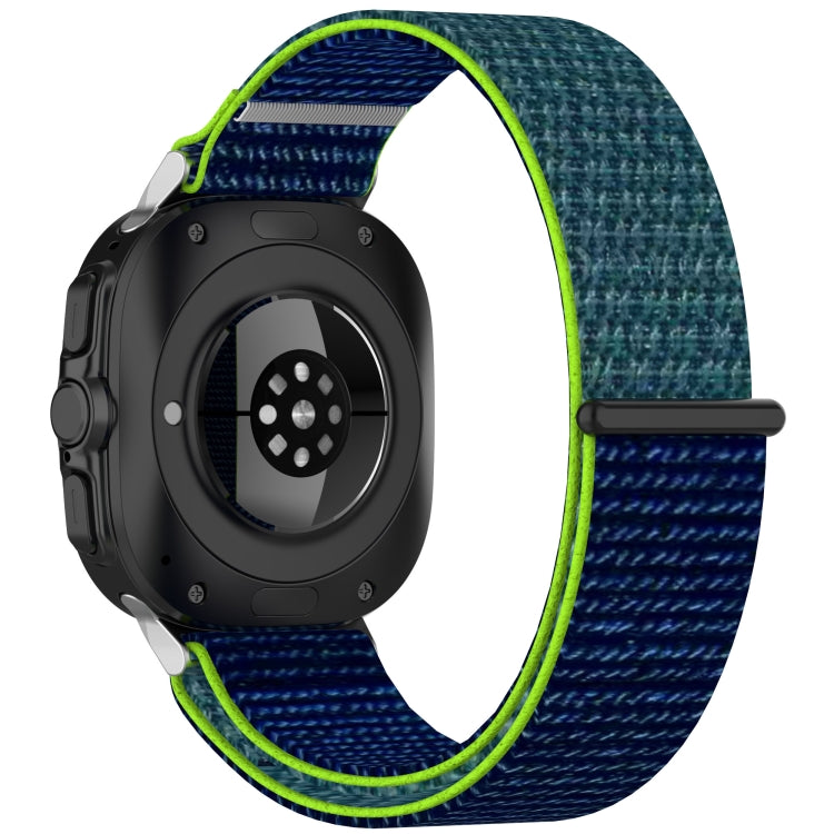 For Samsung Galaxy Watch Ultra 47mm Loop Nylon Hook and Loop Fastener Watch Band(Lime)