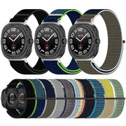 For Samsung Galaxy Watch Ultra 47mm Loop Nylon Hook and Loop Fastener Watch Band(Black)