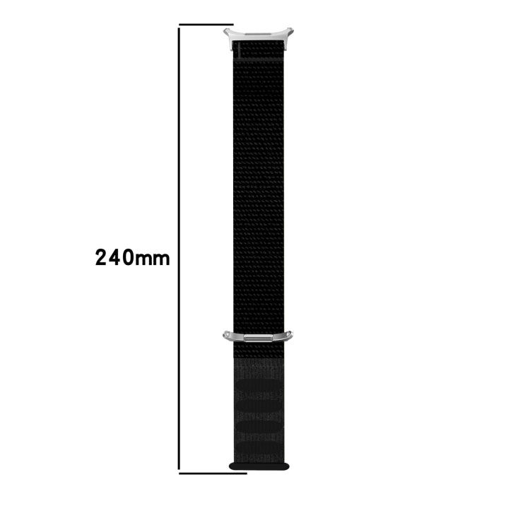 For Samsung Galaxy Watch Ultra 47mm Loop Nylon Hook and Loop Fastener Watch Band(Lime)