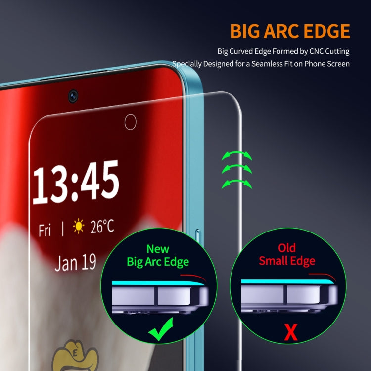 For Google Pixel 9 ENKAY 9H Big Arc Edge High Aluminum-silicon Tempered Glass Film