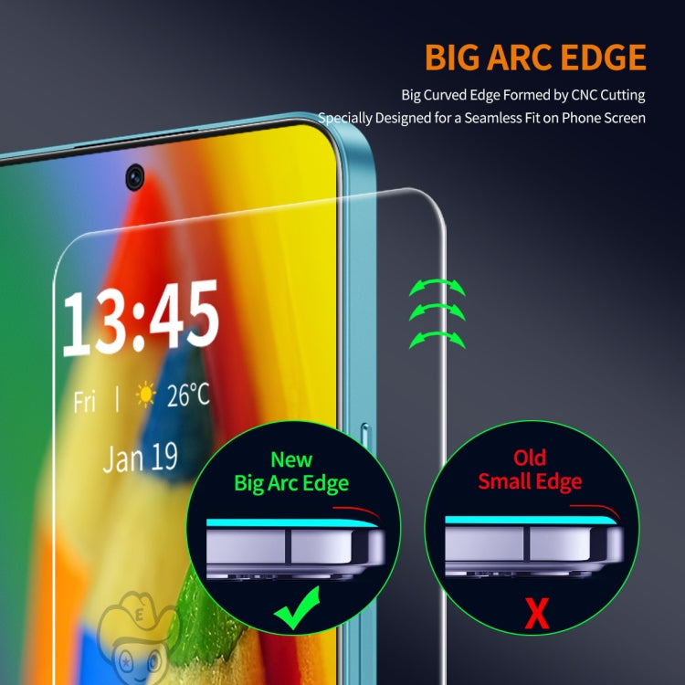 For Google Pixel 9 Pro XL ENKAY 9H Big Arc Edge High Aluminum-silicon Tempered Glass Film