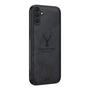 For Samsung Galaxy S25 5G Deer Head Cloth Skin All-inclusive Phone Case(Black)