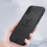 For Samsung Galaxy S25 5G Deer Head Cloth Skin All-inclusive Phone Case(White)