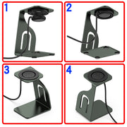 For  Fitbit Ace LTE Aluminum Alloy Watch Charging Stand with Charger(Gray)