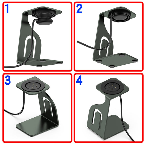 For  Fitbit Ace LTE Aluminum Alloy Watch Charging Stand with Charger(Gray)