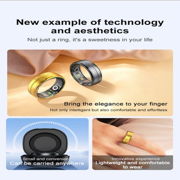R06 SIZE 9 Smart Ring, Support Heart Rate / Blood Oxygen / Sleep Monitoring / Multiple Sports Modes(Black)