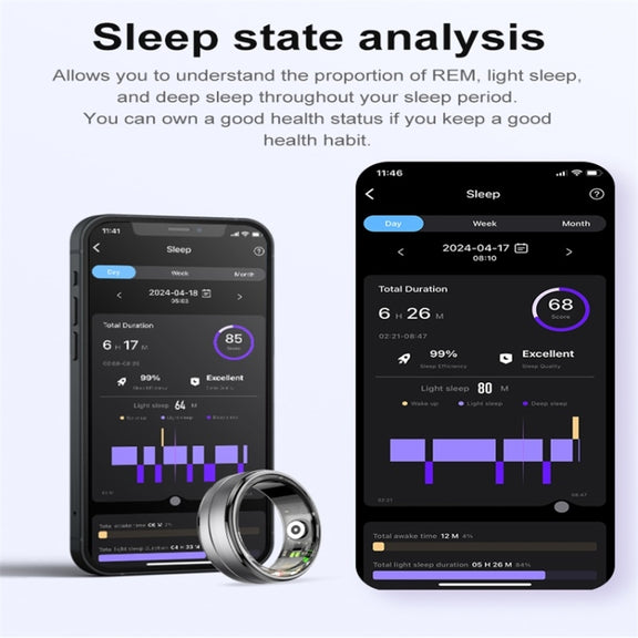 R06 SIZE 9 Smart Ring, Support Heart Rate / Blood Oxygen / Sleep Monitoring / Multiple Sports Modes(Black)