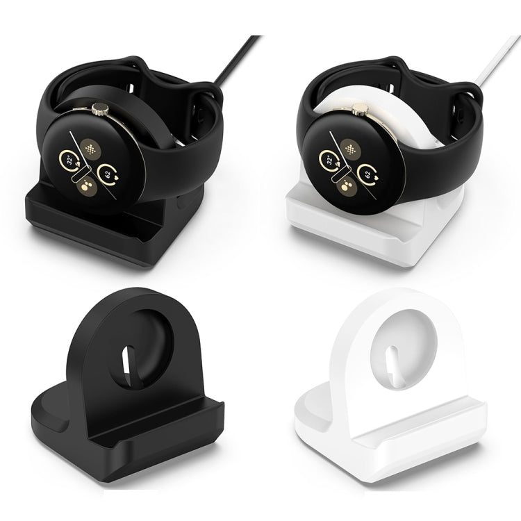 For Fitbit Ace LTE Smart Watch Silicone Charging Bracket with Charger(White)