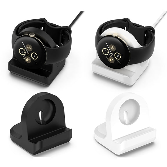 For Fitbit Ace LTE Smart Watch Silicone Charging Bracket with Charger(White)