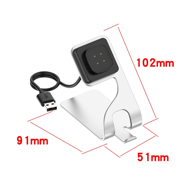For  Fitbit Ace LTE Aluminum Alloy Metal Bracket Watch Charger, Length: 1.5m(Silver)