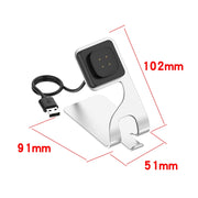 For  Fitbit Ace LTE Aluminum Alloy Metal Bracket Watch Charger, Length: 1.5m(Silver)