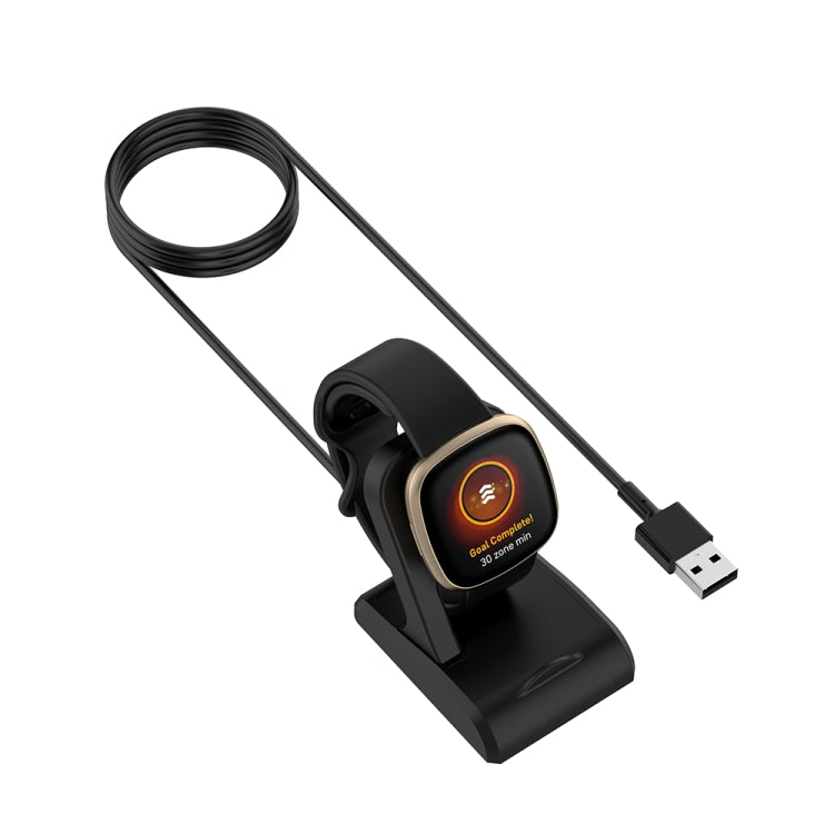 For Fitbit Ace LTE Vertical Watch Magnetic Charger With Chip Protection, Length: 1m(Black)