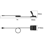 For Fitbit Ace LTE Vertical Watch Magnetic Charger With Chip Protection, Length: 1m(Black)